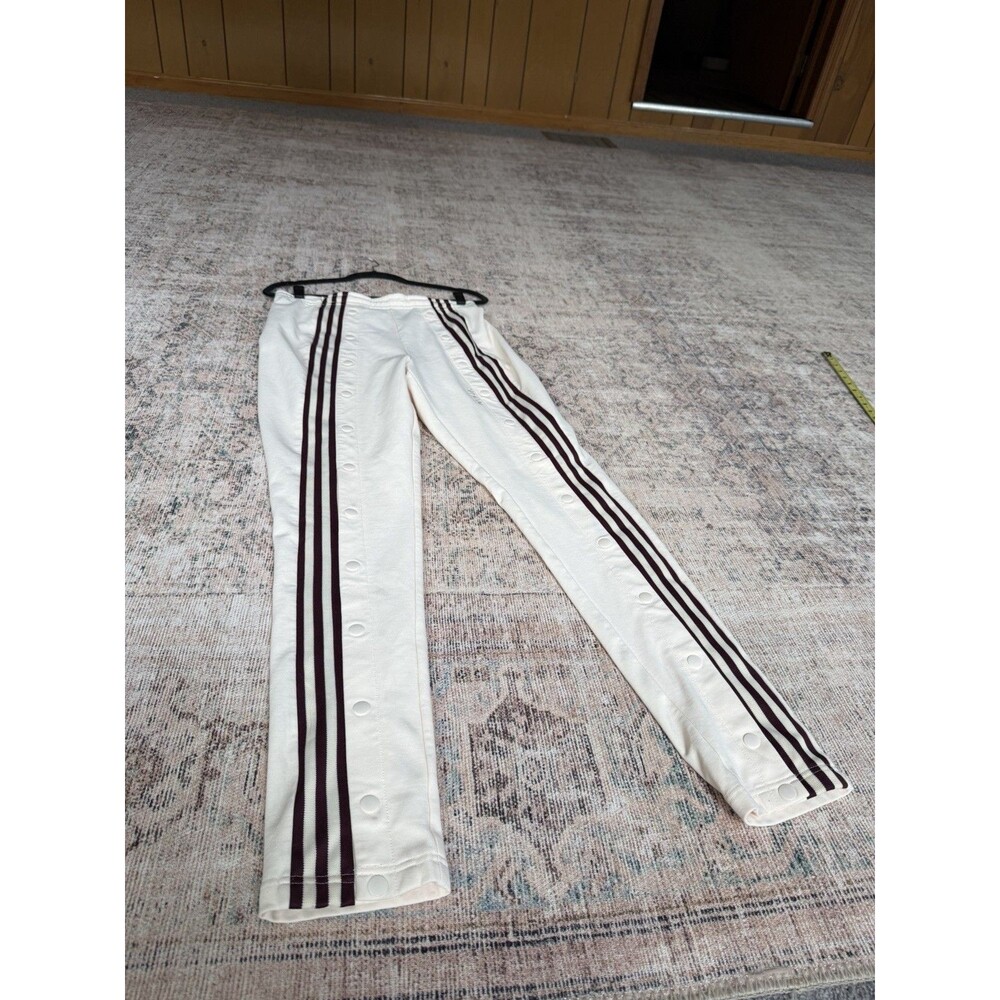adidas IVY PARK Snap Sweatpants Beyonce Ivory Maroon Striped Track Pant Womens L - Picture 6 of 16